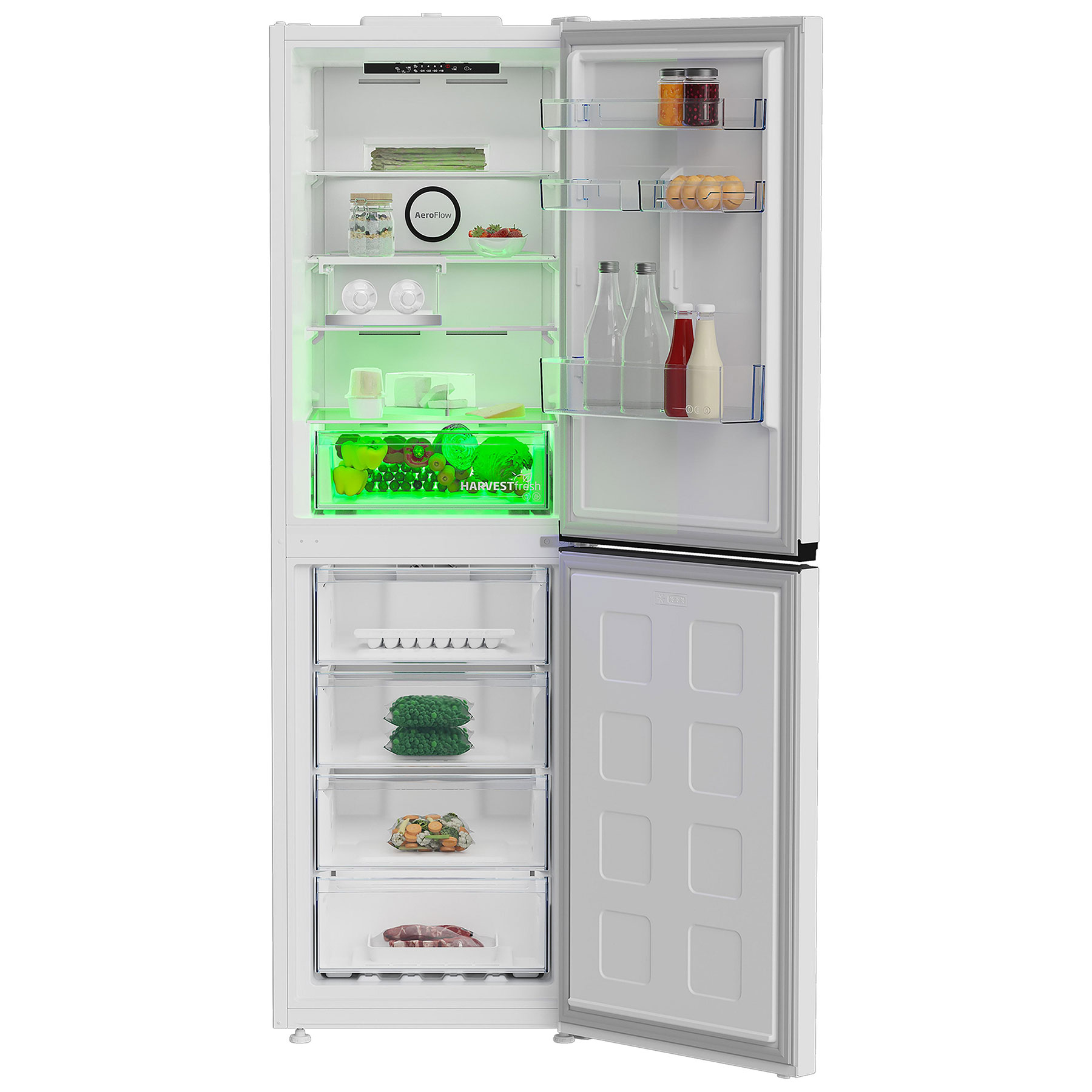 Beko CNG4692VW 192cm High 50 50 Frost Free Fridge Freezer in White 60c, photo 4