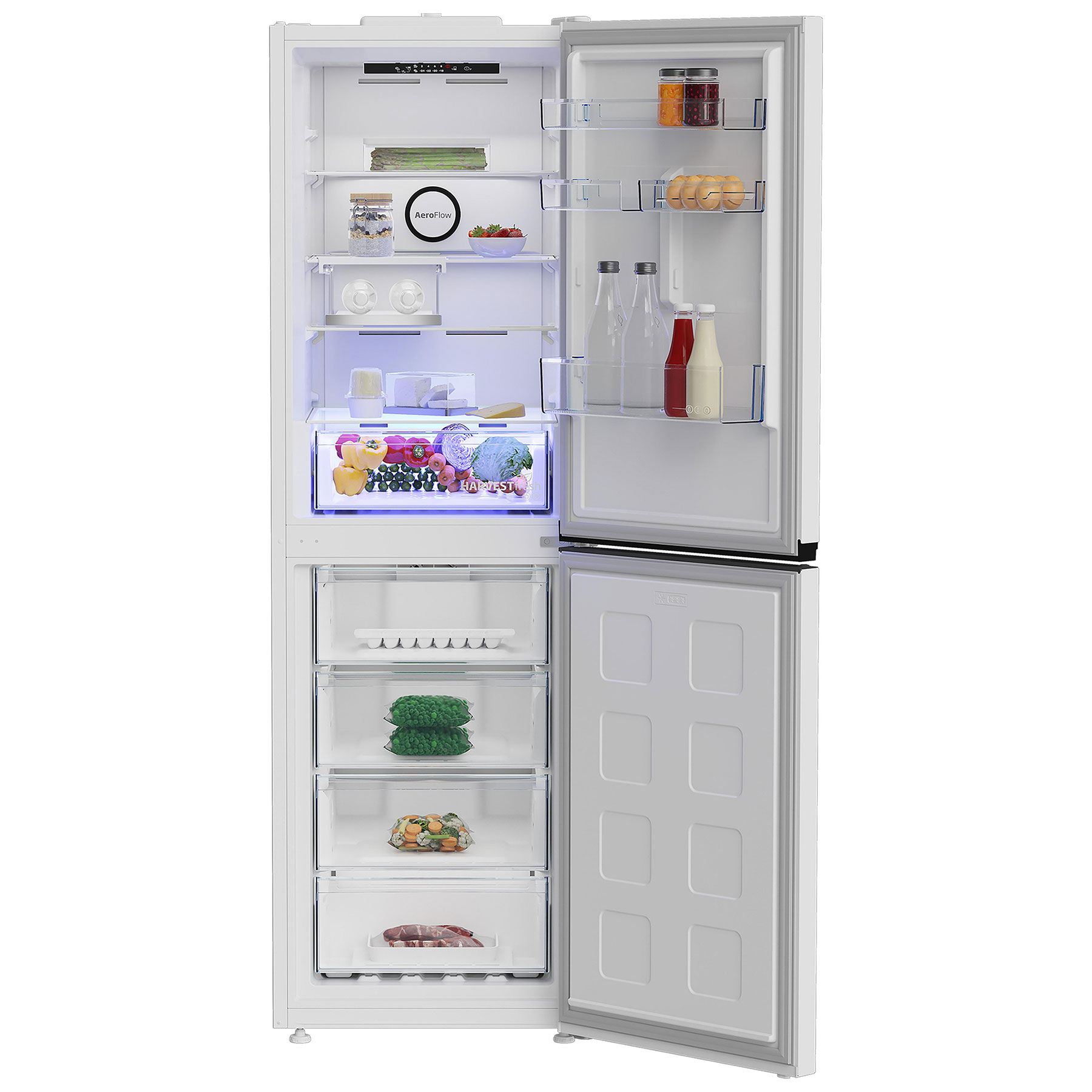 Beko CNG4692VW 192cm High 50 50 Frost Free Fridge Freezer in White 60c, photo 5