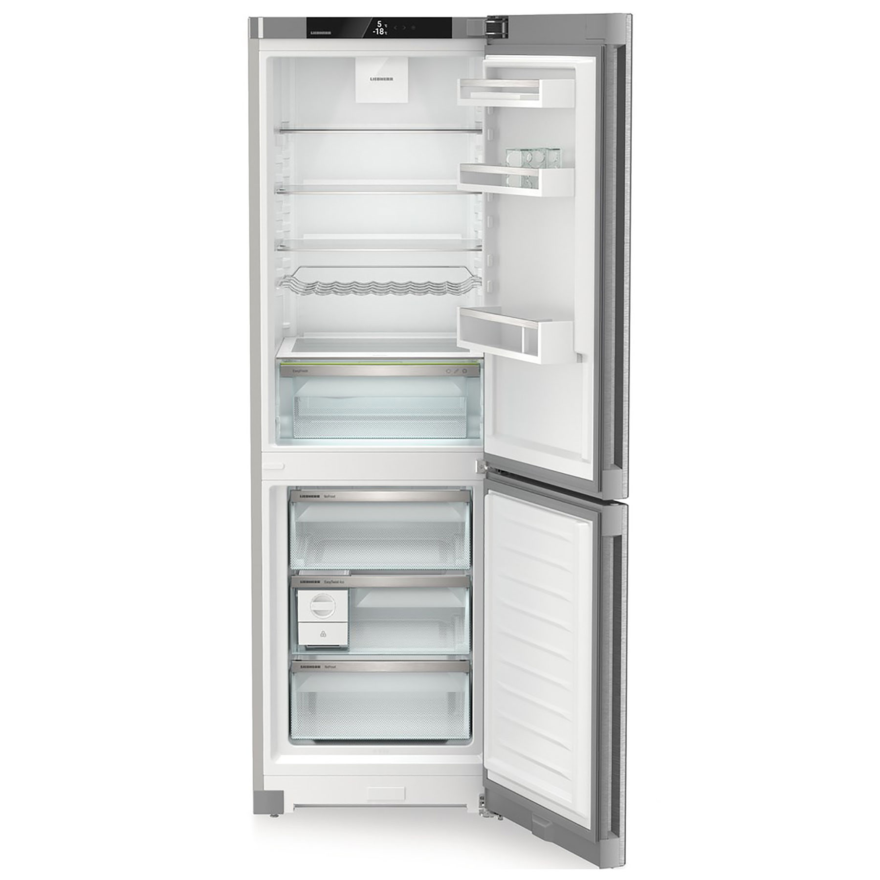 Liebherr Plus CNSDB5223 60cm No Frost Freestanding 70/30 Fridge Freezer Stainless Steel, photo 2