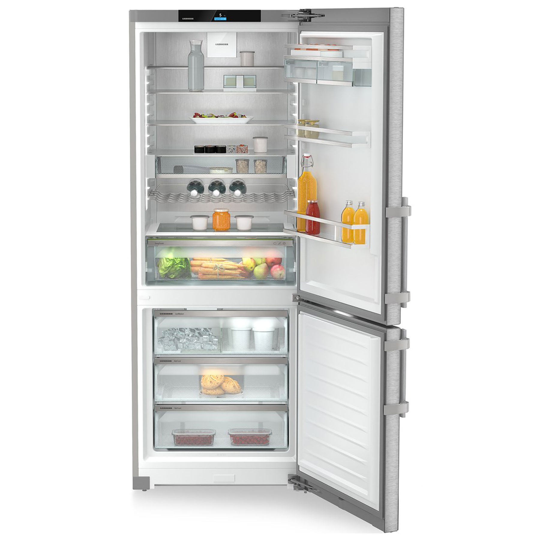 Liebherr Prime CNSDD776I 487L Freestanding 70/30 No Frost Fridge Freezer Stainless Steel, photo 3