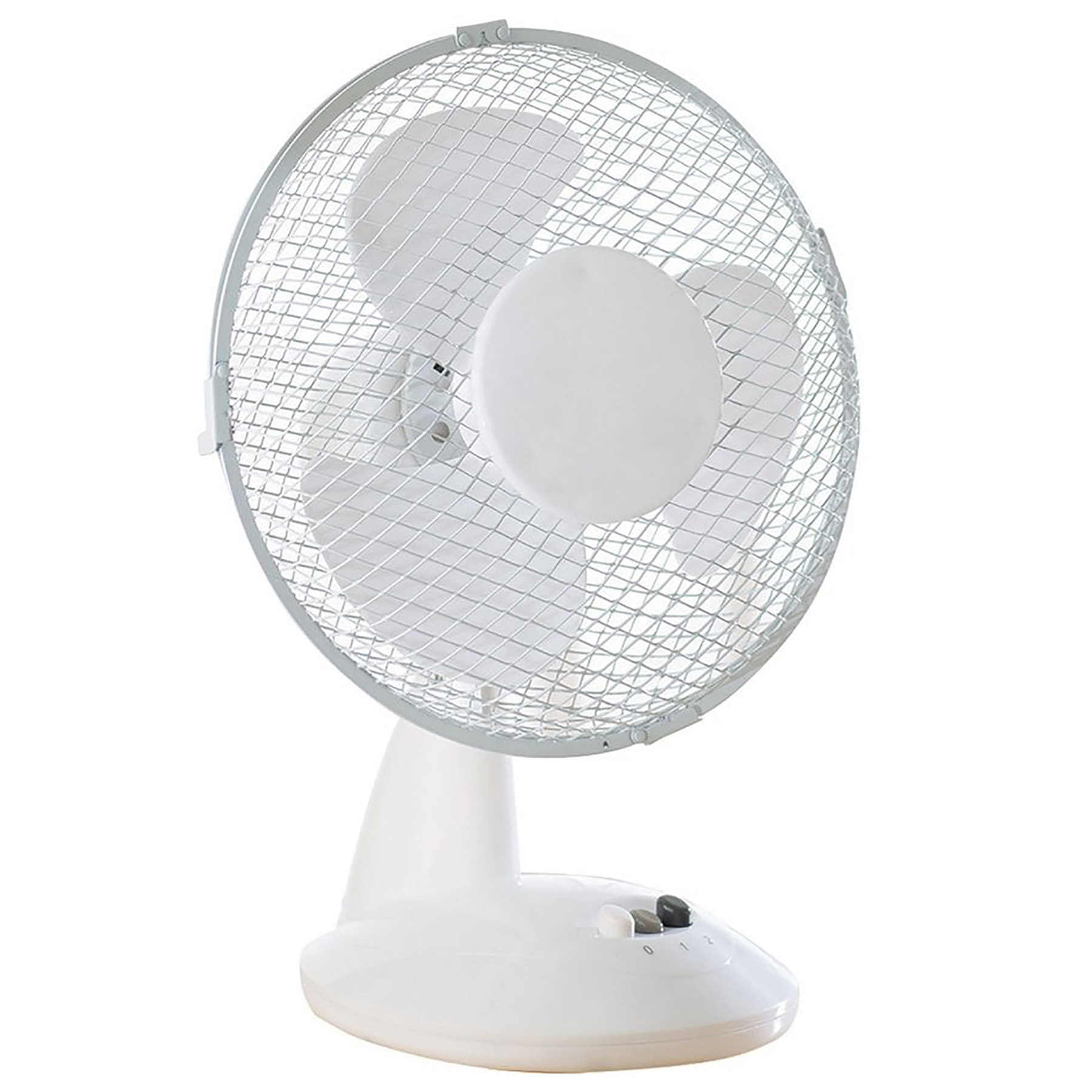 Image of Daewoo COL1062GE 9 Inch Oscillating Table Fan in White 2 Speeds