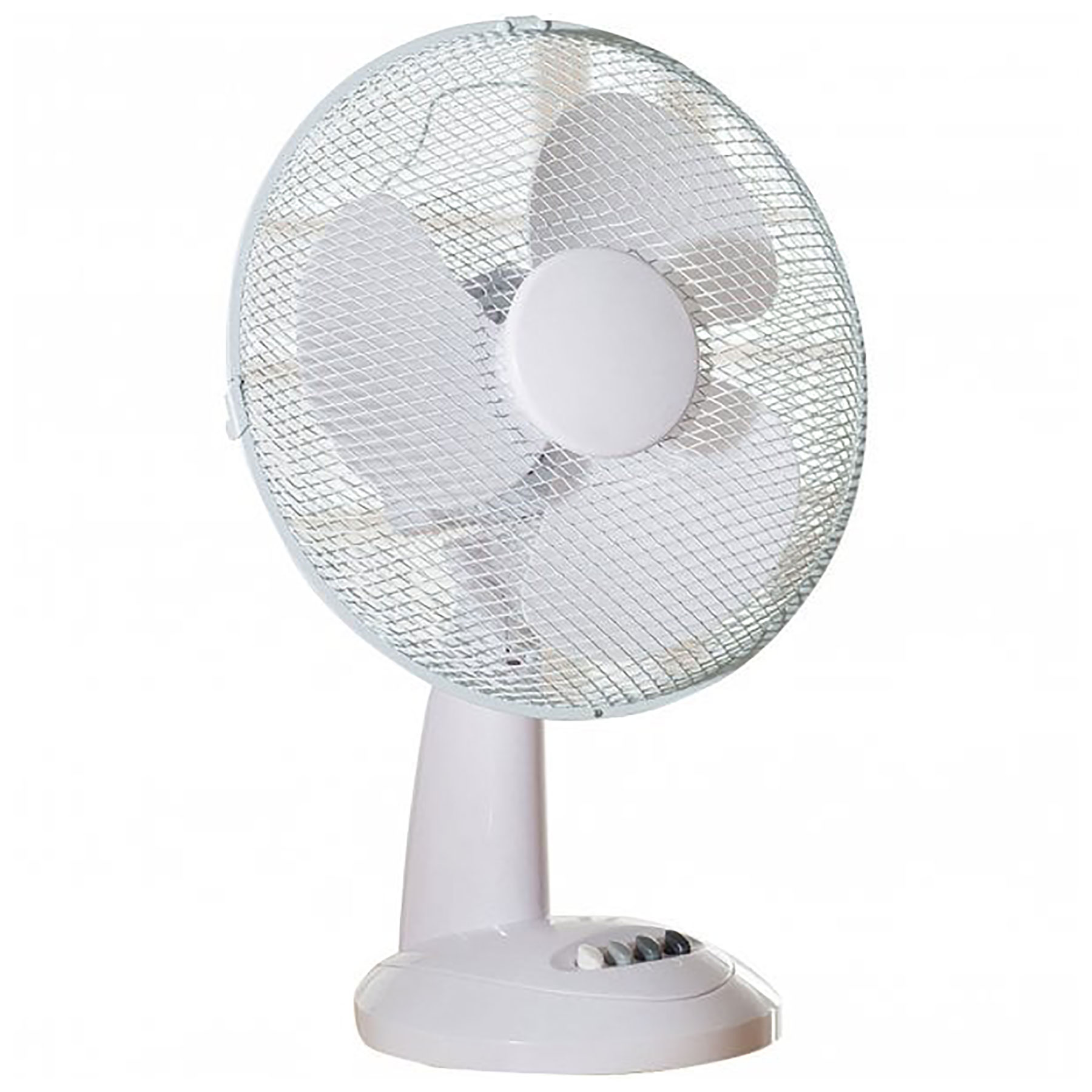 Image of Daewoo COL1567GE 12 Inch Oscillating Table Fan in White 3 Speeds