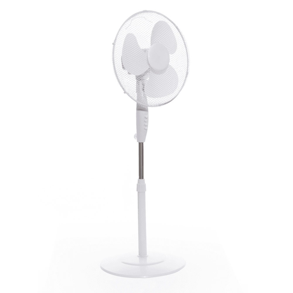 Daewoo COL1648GE 16 Inch Pedestal Fan in White 3 Speeds Round Base