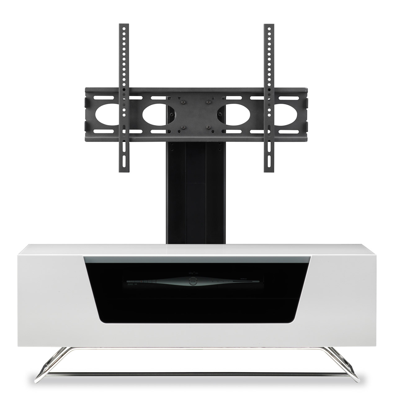 Image of Alphason CRO21000BKWH Chromium 2 Cantilever TV Cabinet 1000mm Wide in