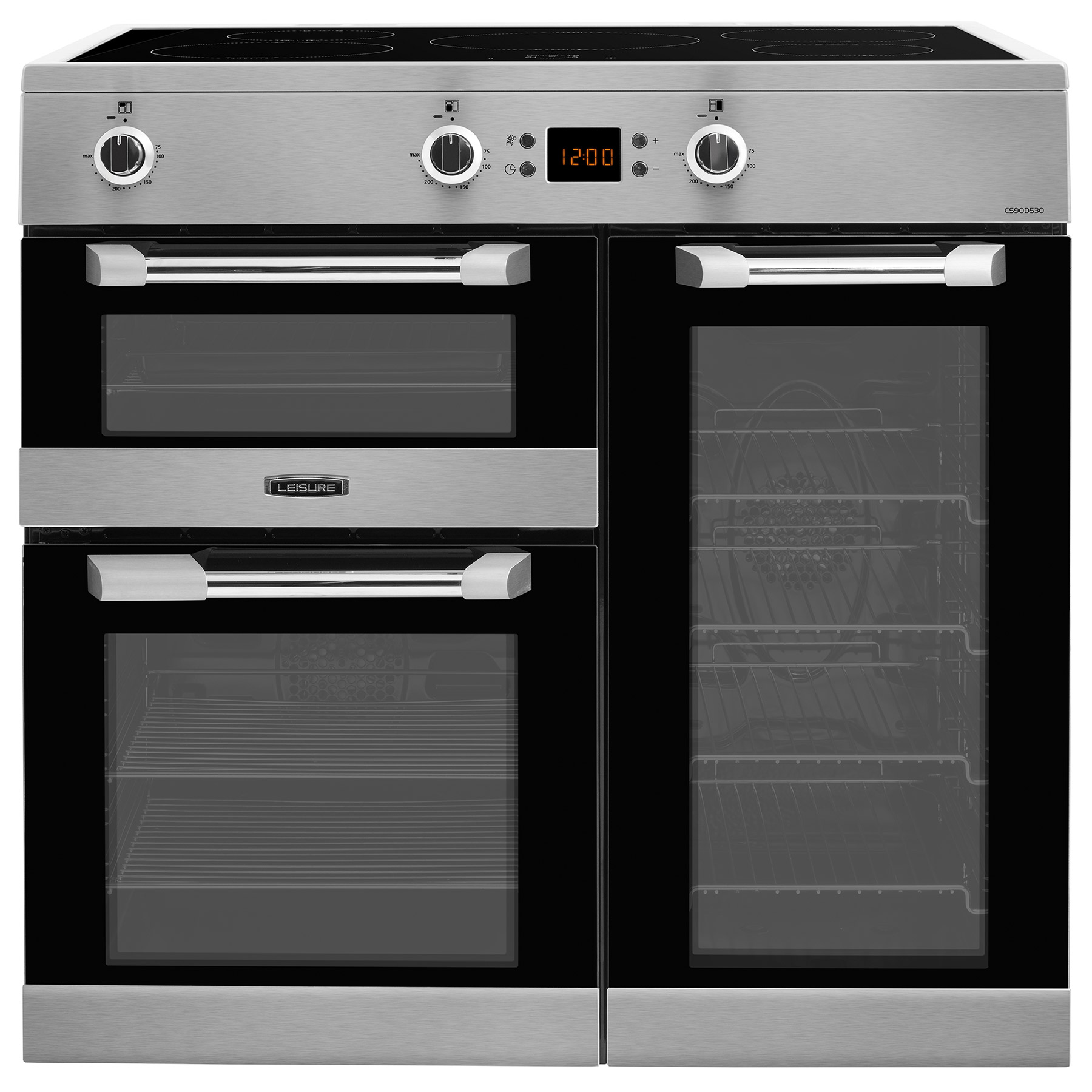 Image of Leisure CS90D530X 90cm Cuisinemaster Electric Range Cooker in St Steel