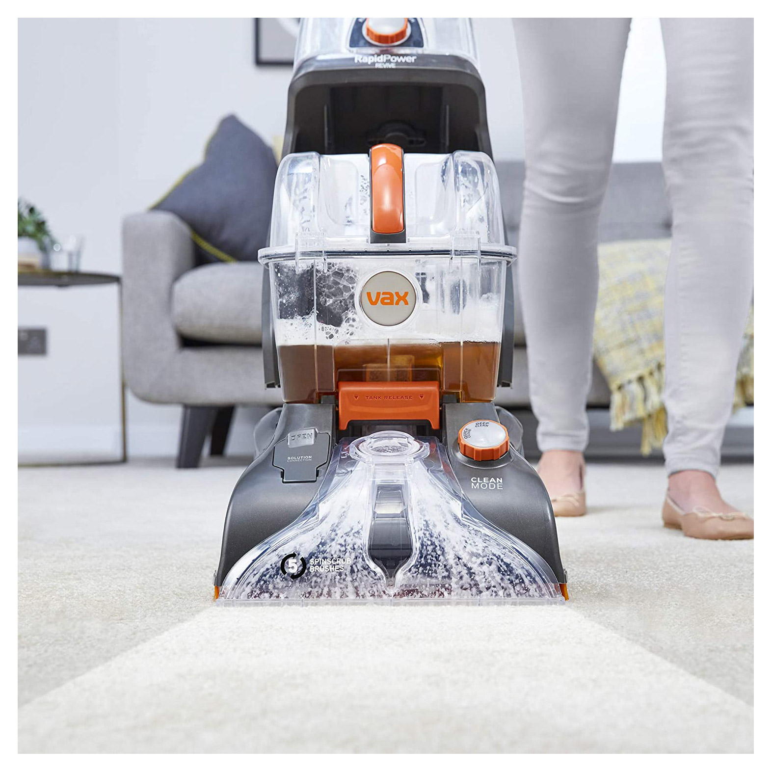 Vax CWGRV011 Rapid Power Revive Upright Carpet Upholstery Washer, photo 5