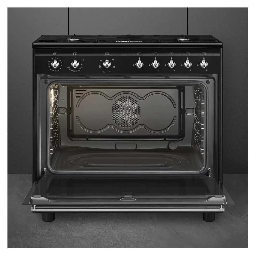 Smeg CX91GMBL 90cm Concert Classic Dual Fuel Range Cooker in Black wit, photo 3