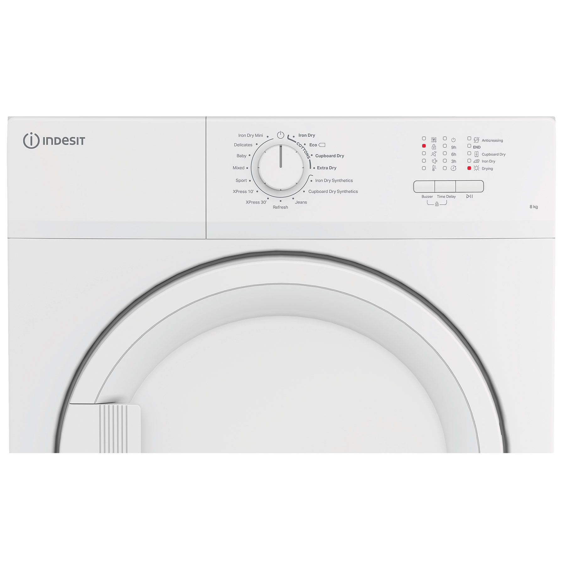 Indesit CYDA81WWGLUK 8kg Vented Dryer in White C Rated Anti Crease Fun, photo 5