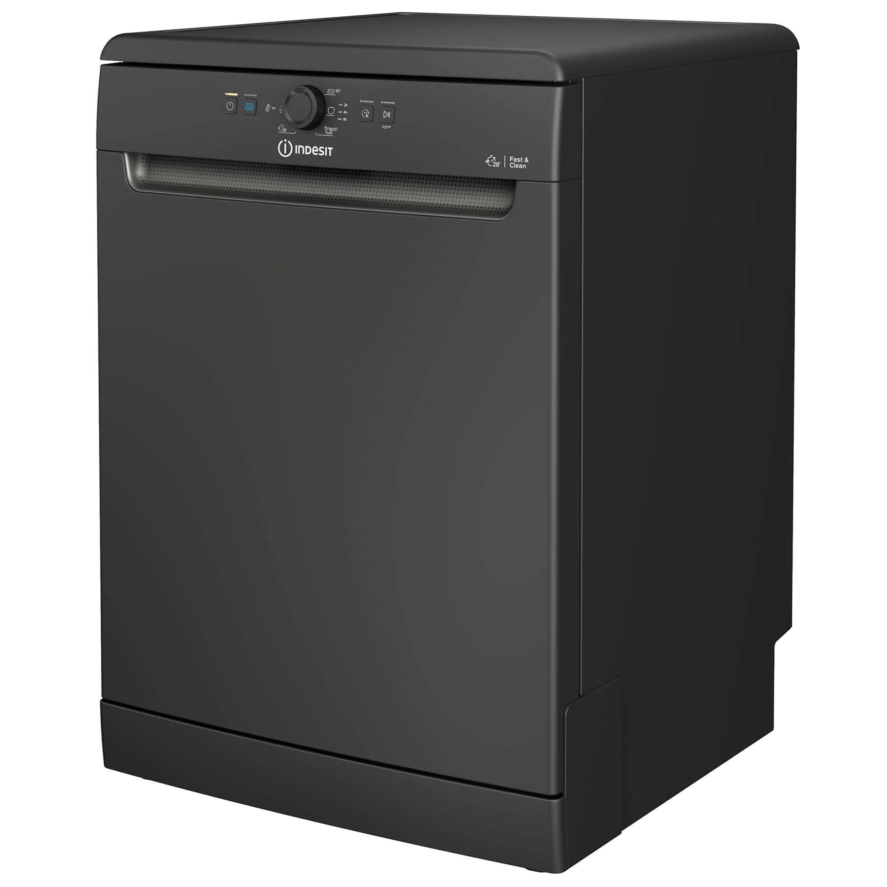 Indesit D2FHK26B 60cm Dishwasher in Black 14 Place Setting E Rated, photo 3