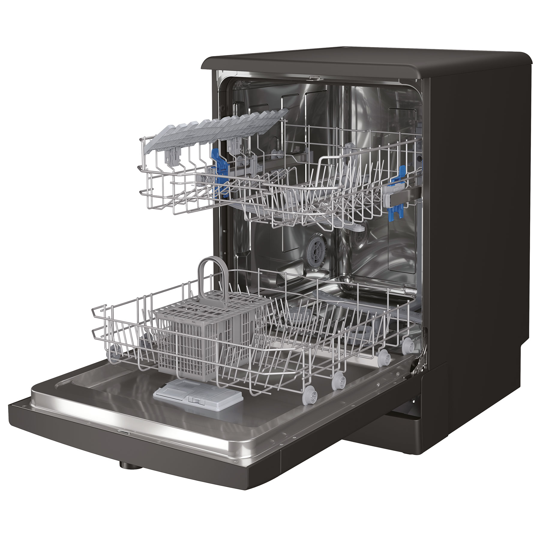 Indesit D2FHK26B 60cm Dishwasher in Black 14 Place Setting E Rated, photo 4
