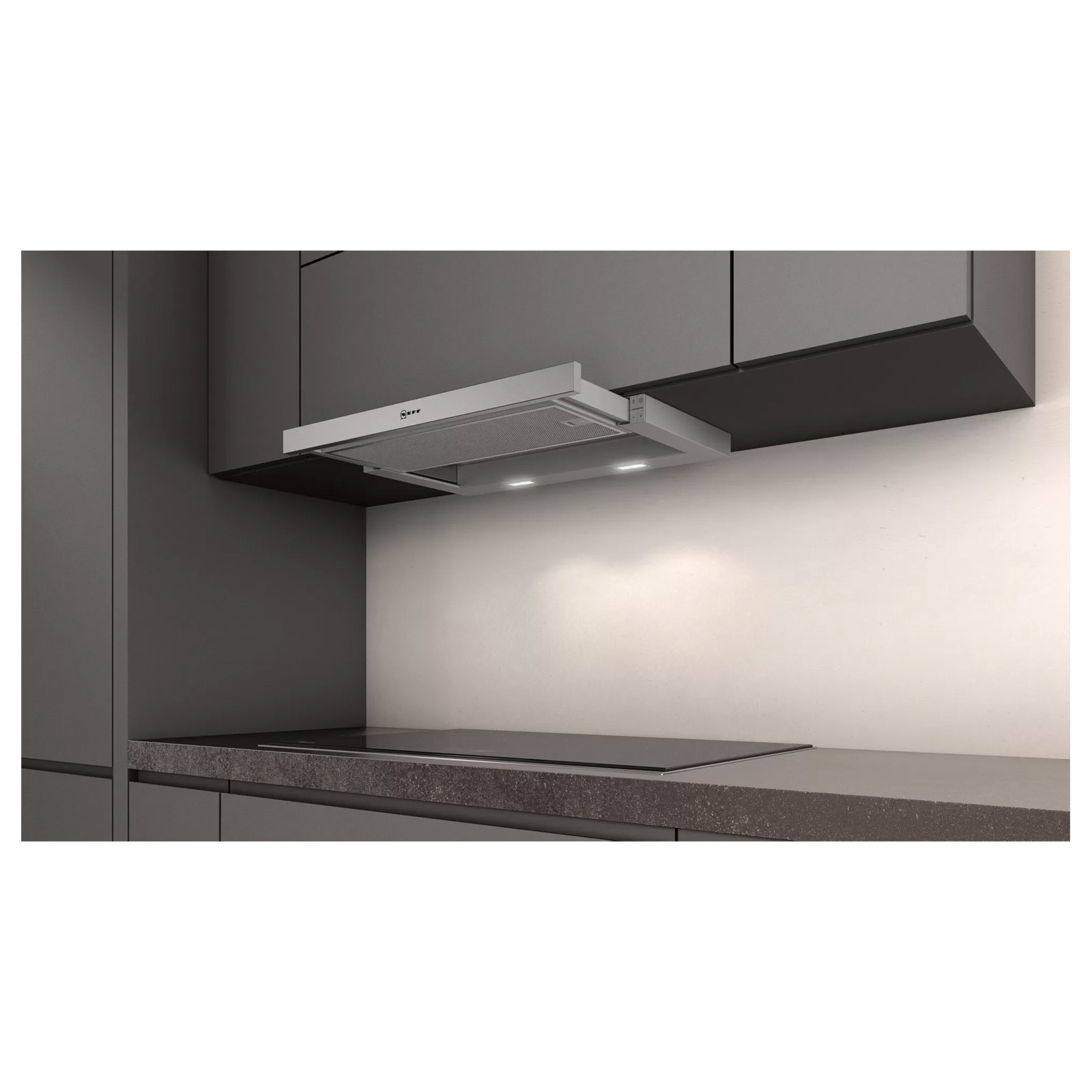 Neff D46ED22N1B N50 60cm Telescopic Cooker Hood in Silver Metallic Gre, photo 4