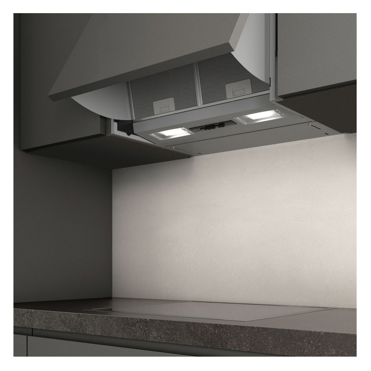 Neff D64MAC1X0B N30 60cm Integrated Cooker Hood in Metallic Silver, photo 2