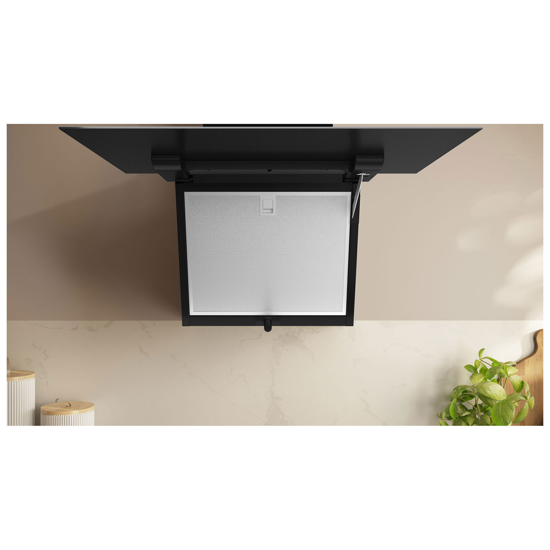 Neff D65IFN1S0B N50 60cm Inclined Chimney Hood in Black Glass, photo 4
