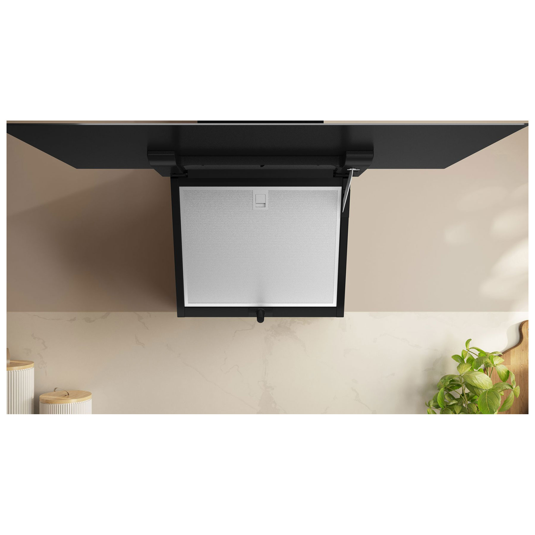 Neff D85IFN1S0B N50 80cm Inclined Chimney Hood in Black Glass, photo 4