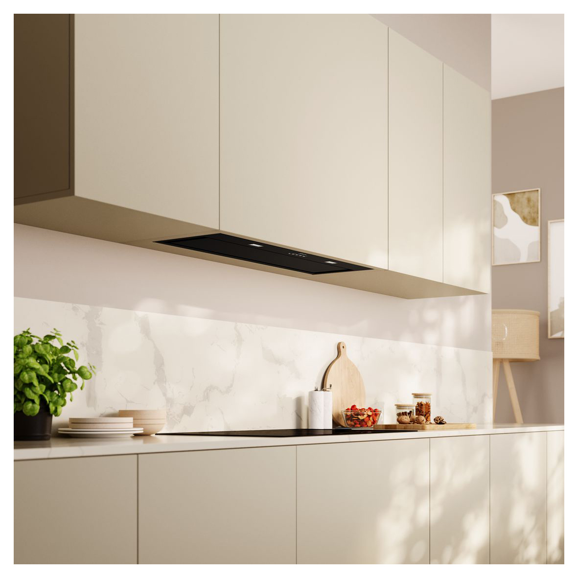 Neff D86NAC1S0B N70 86cm Canopy Chimney Hood in Black 4 Speed
