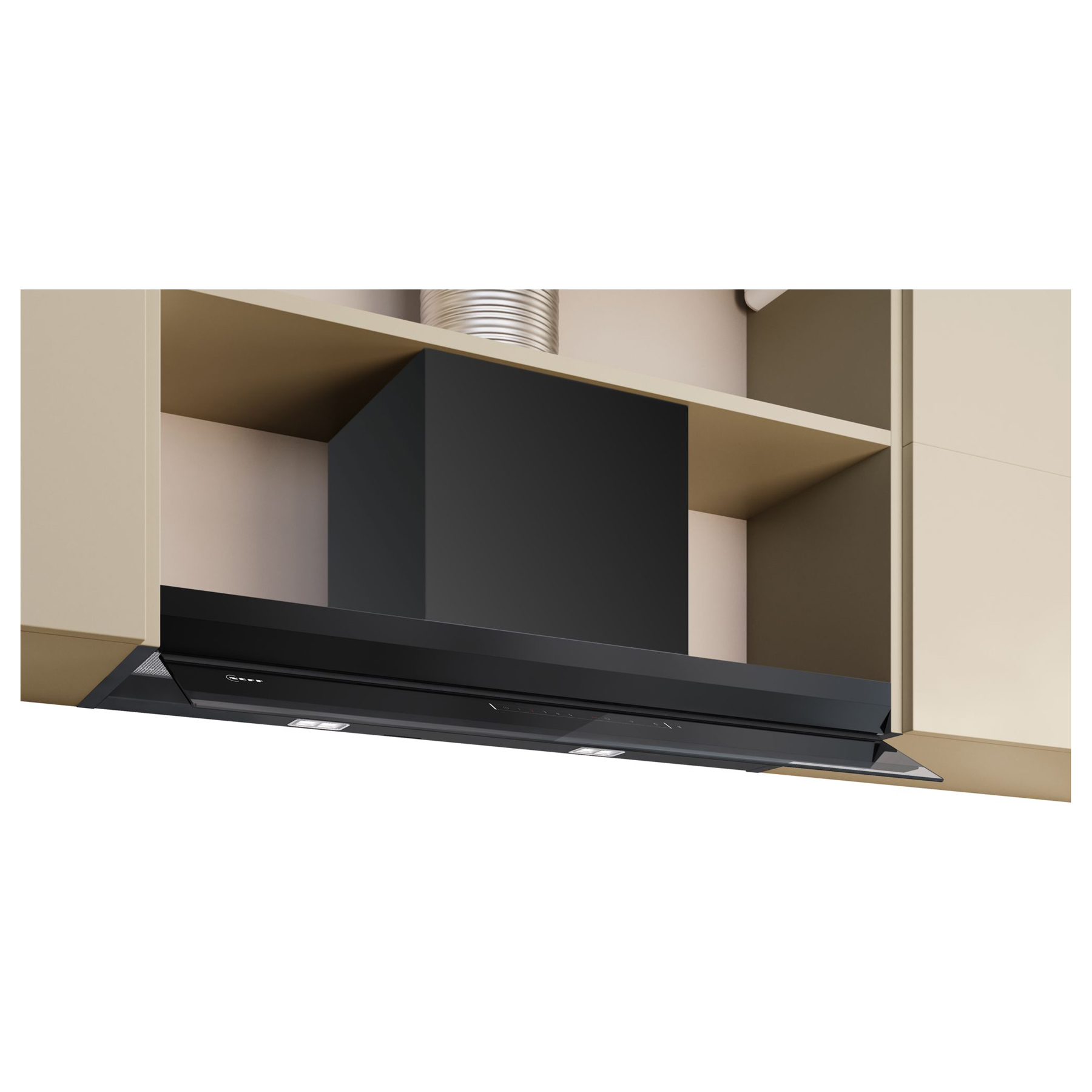 Neff D98XET2S0B N90 90cm Integrated Cooker Hood in Matt Black Clear Gl