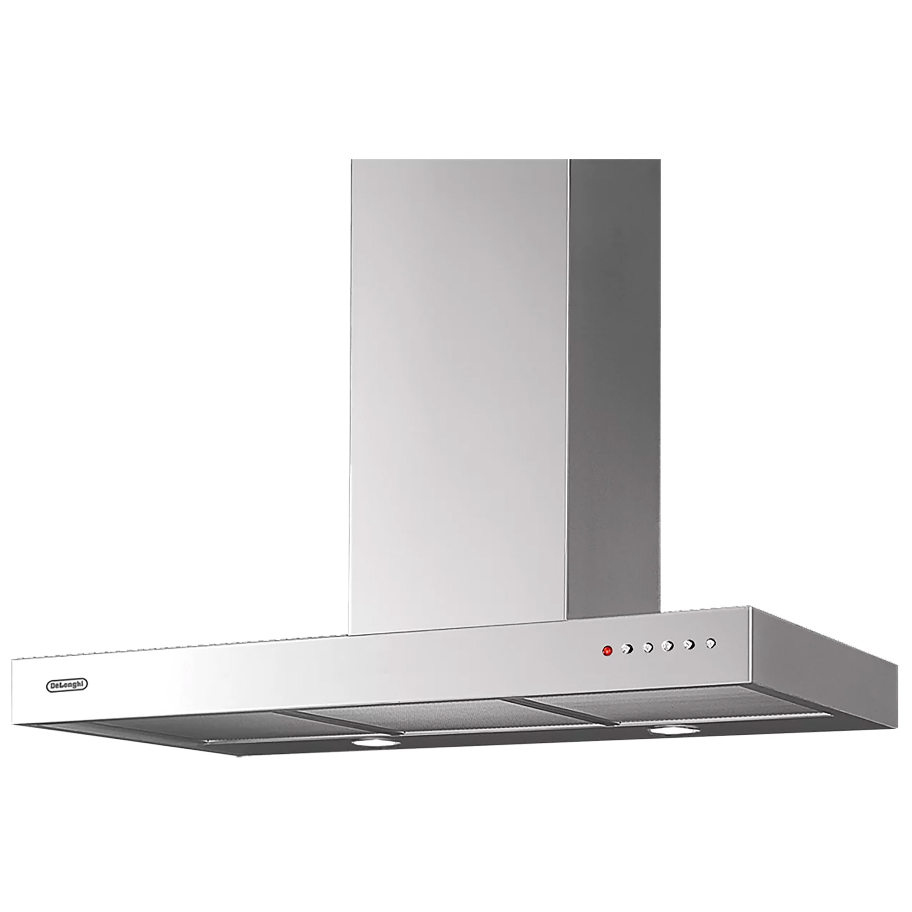 Image of Delonghi DCH9006FSS 90cm Chimney Hood in St Steel 3 Speed Fan D Rated