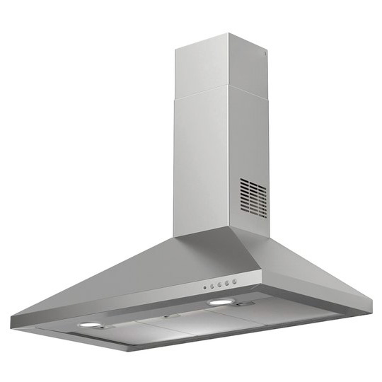 Image of Delonghi DCH900SS 90cm Chimney Hood in St Steel 3 Speed Fan B Rated