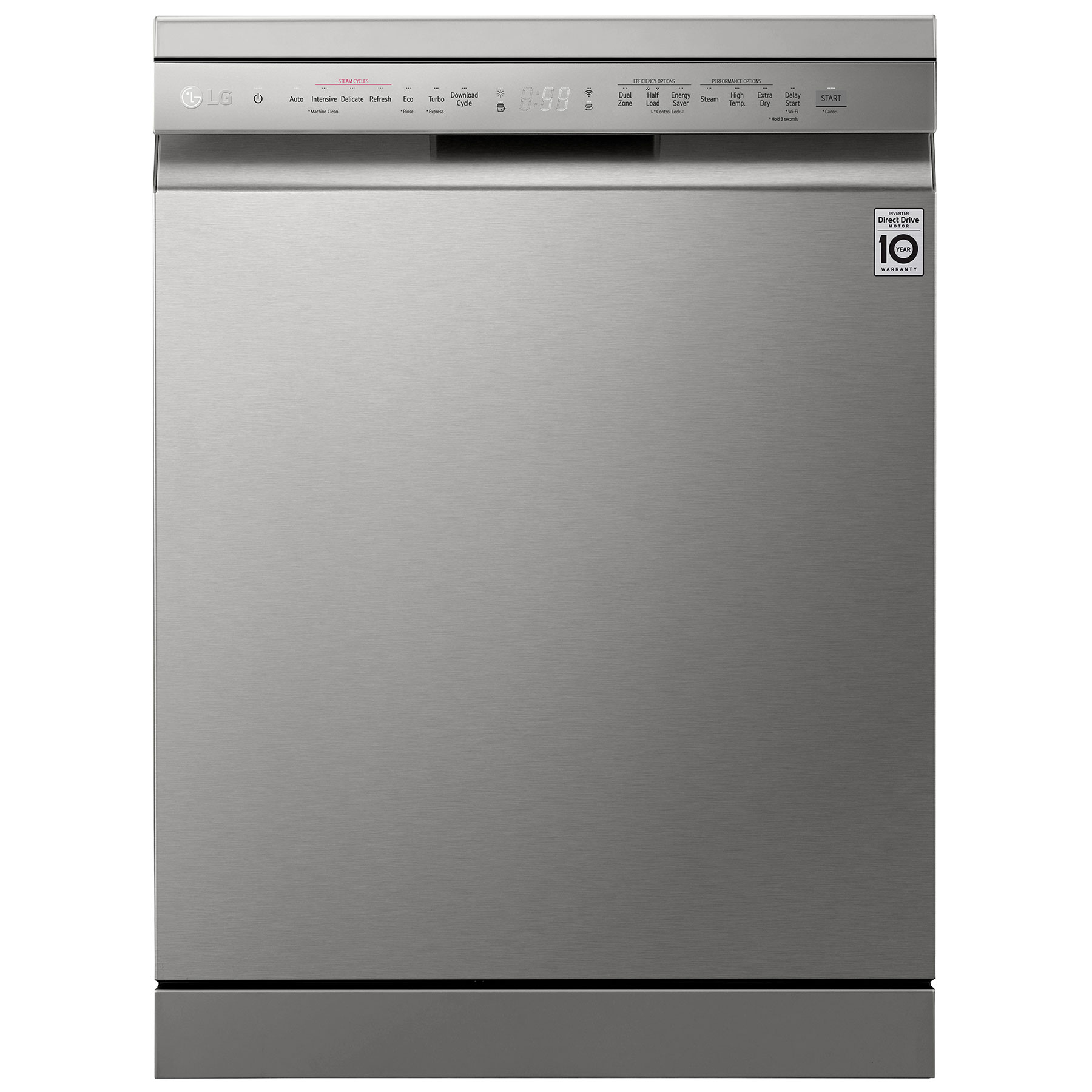 Image of LG DF222FPS 60cm Dishwasher St Steel 14 Place Setting E Rated Wi Fi