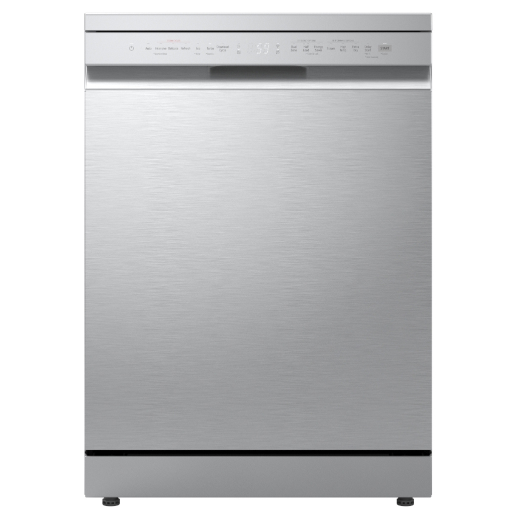 LG DF273FVS 60cm Dishwasher in Silver 14 Place Setting A Rated QuadWas