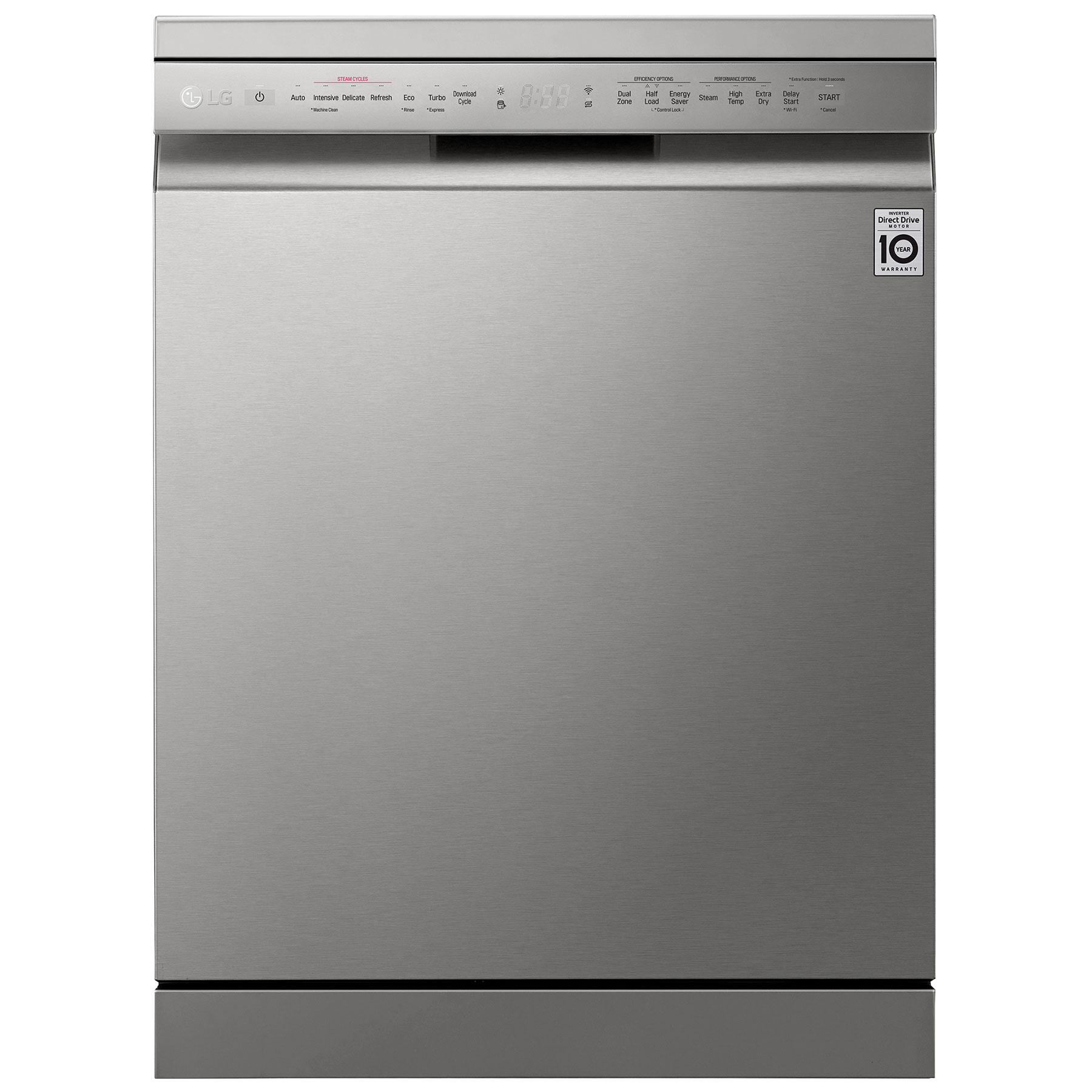 Image of LG DF325FPS 60cm Dishwasher St Steel 14 Place Setting E Rated Wi Fi