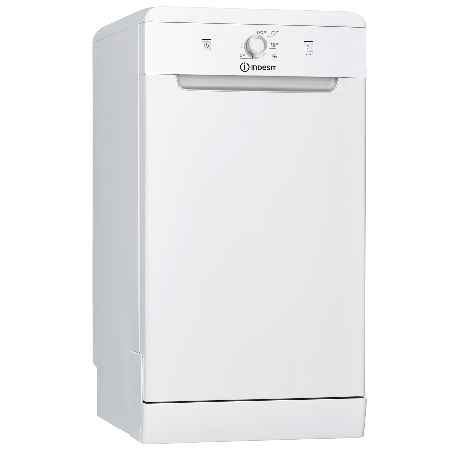 Photos - Dishwasher Indesit DF9E1B10UK 45cm Slimline  White 9 Place Setting F Ra 