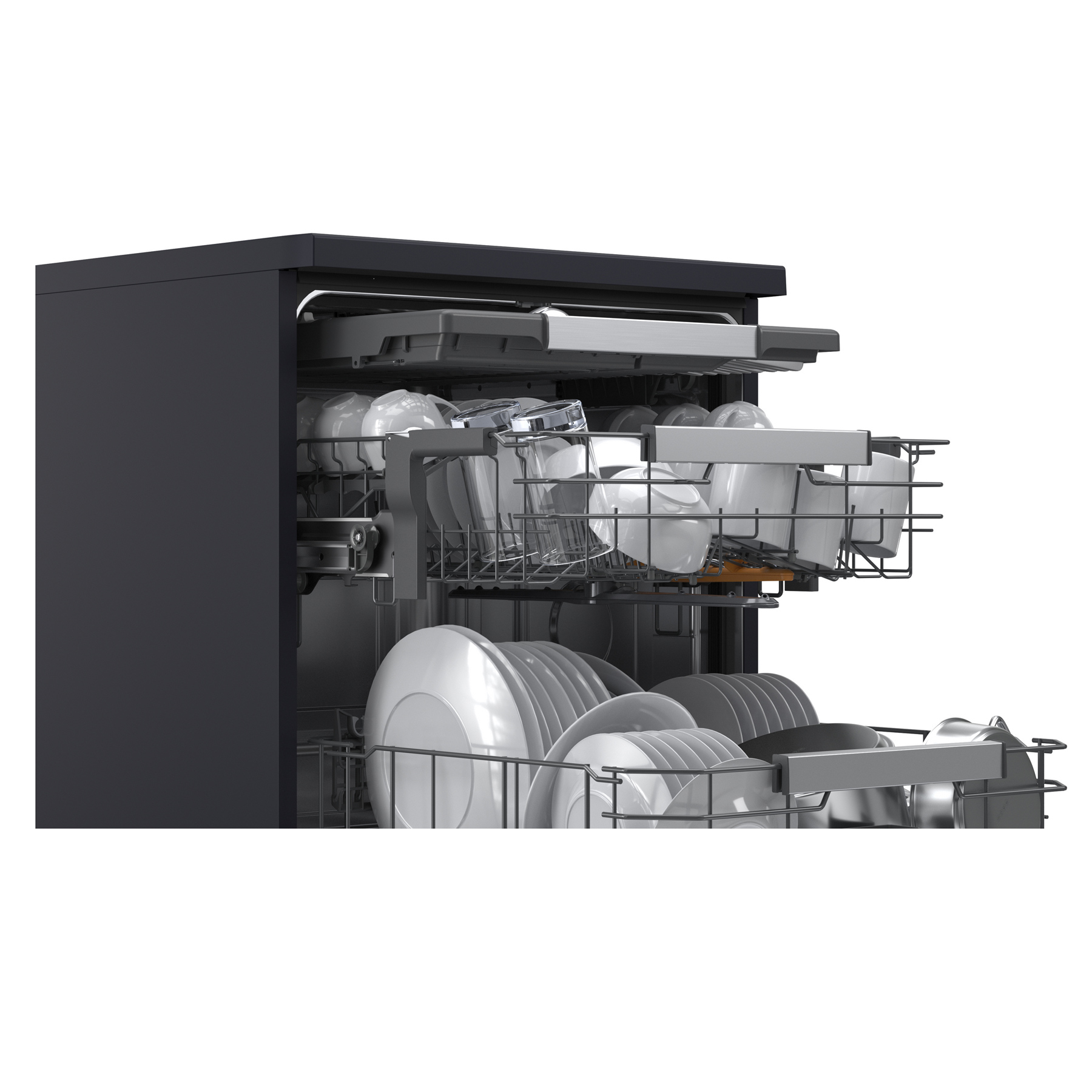 LG DFGH836P 60cm Dishwasher in Matte Black 15 Place Setting A Rated Th, photo 4
