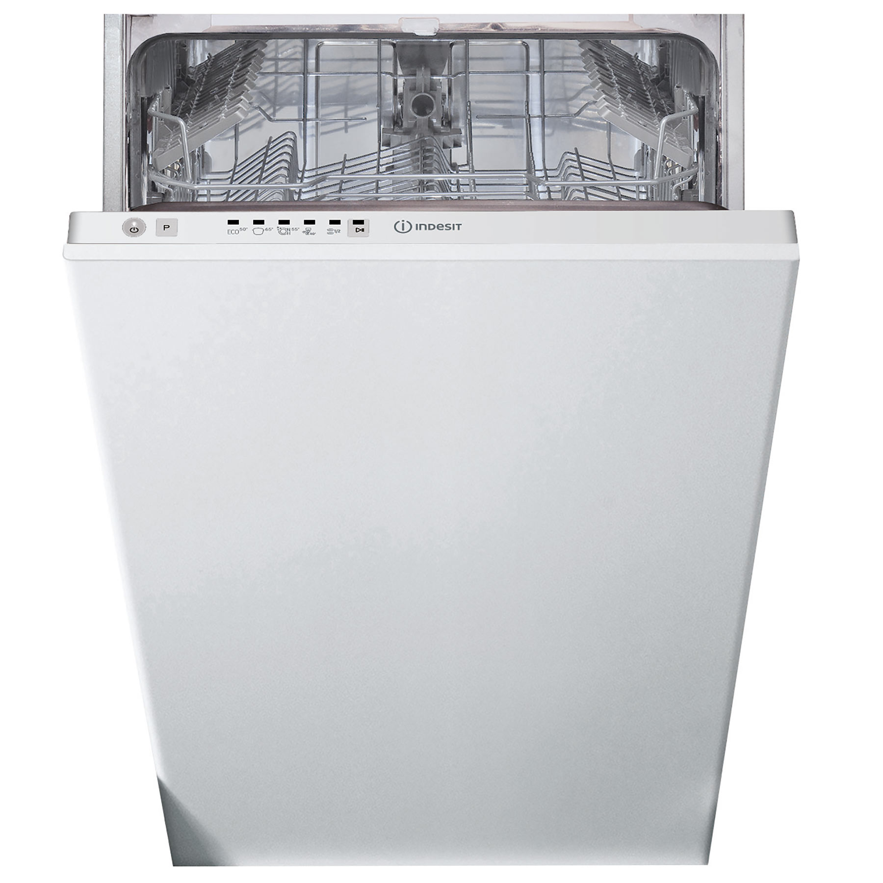 Image of Indesit DI9E2B10UK 45cm Fully Integrated Slimline Dishwasher 9 Place F