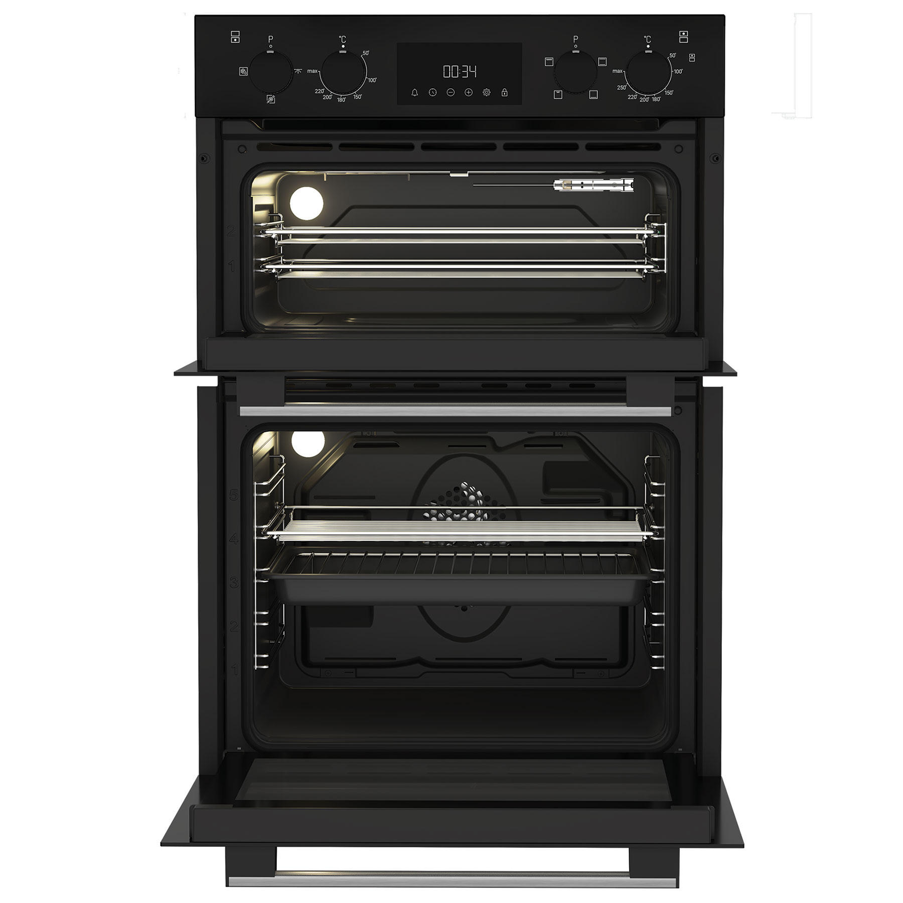 Hotpoint DIH10DB Built In Electric Double Oven in Black, photo 2