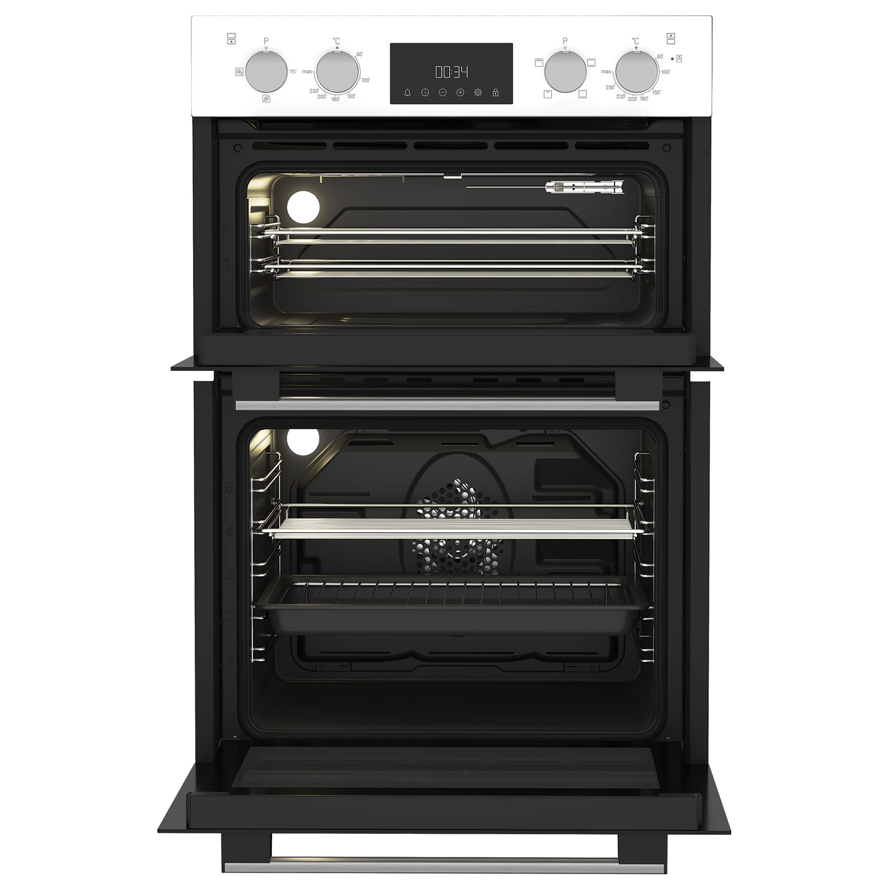 Hotpoint DIH10DW Built In Electric Double Oven in White, photo 2