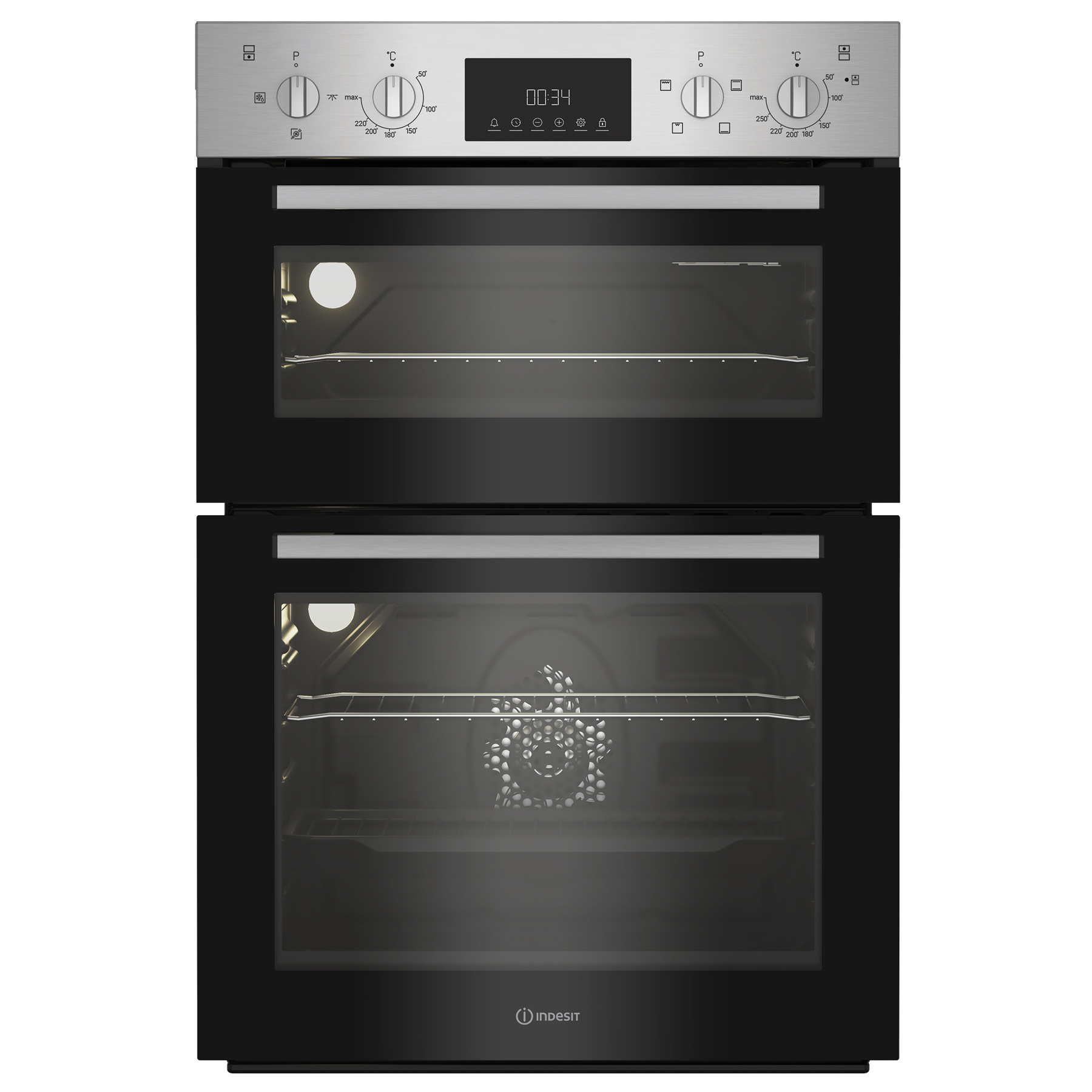 Indesit DII10DIX Built In Electric Double Oven in Stainless Steel