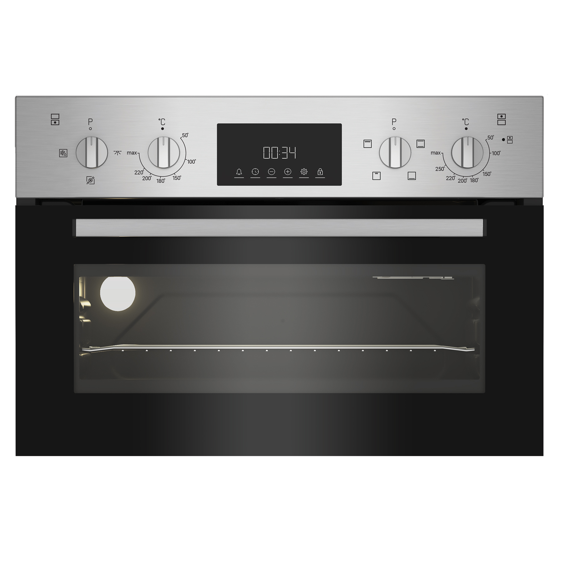 Indesit DII10DIX Built In Electric Double Oven in Stainless Steel, photo 4