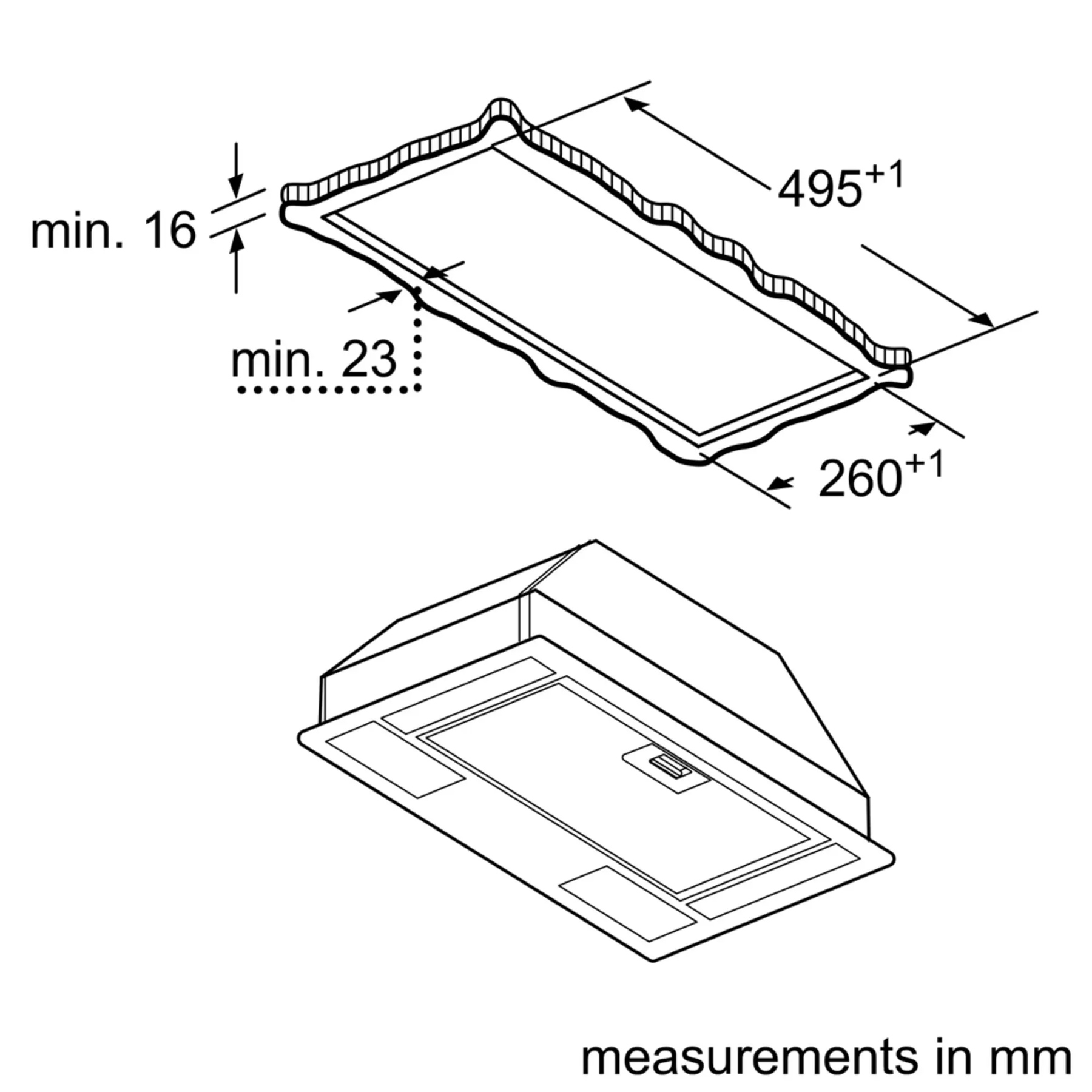Bosch DLN53AA70B Series 2 53cm Integrated Canopy Cooker Hood in Silver, photo 3
