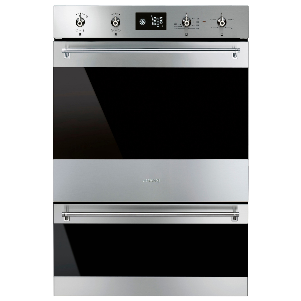 Smeg DOSP6390X 60cm Built In Double Oven in Stainless Steel Dark Glass