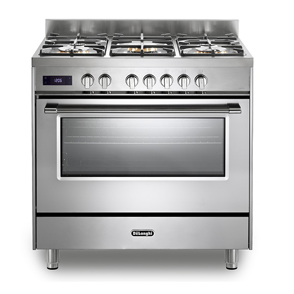 Photos - Oven De'Longhi Delonghi DSR927DFX 90cm Space Single Cavity Dual Fuel Range Cooker St 