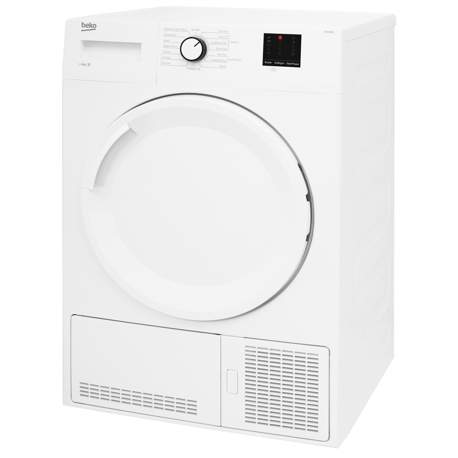 Beko DTBC10001W 10kg Freestanding Condenser Tumble Dryer with Sensor Programmes White, photo 2
