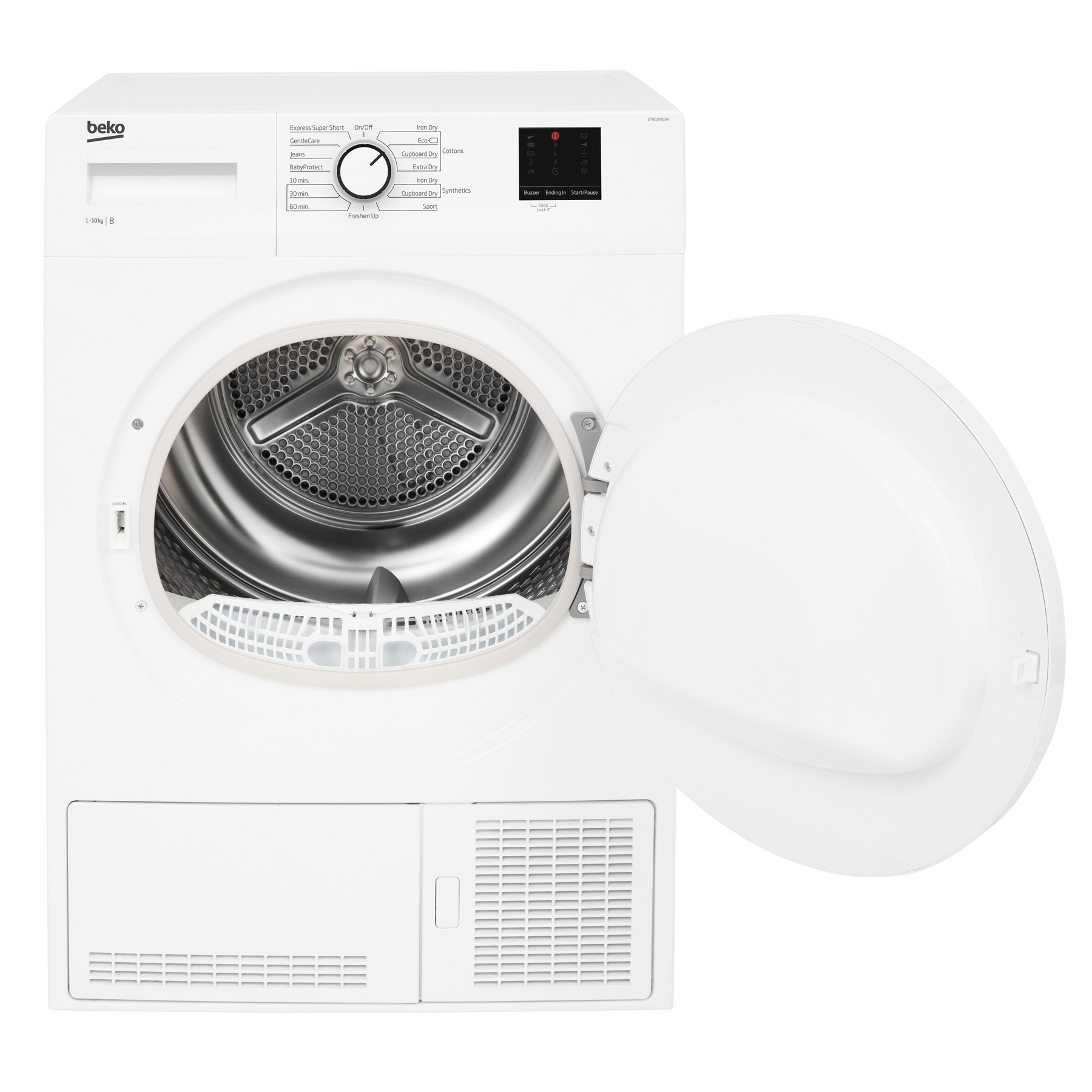Beko DTBC10001W 10kg Freestanding Condenser Tumble Dryer with Sensor Programmes White, photo 4