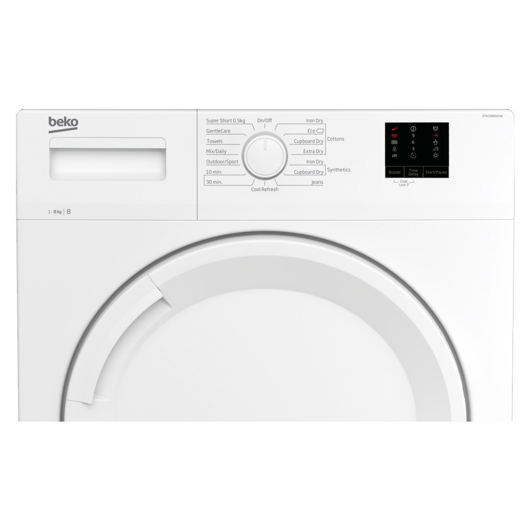 Beko DTKCE80021W 8kg Condenser Dryer in White B Rated with Sensor Dry, photo 4