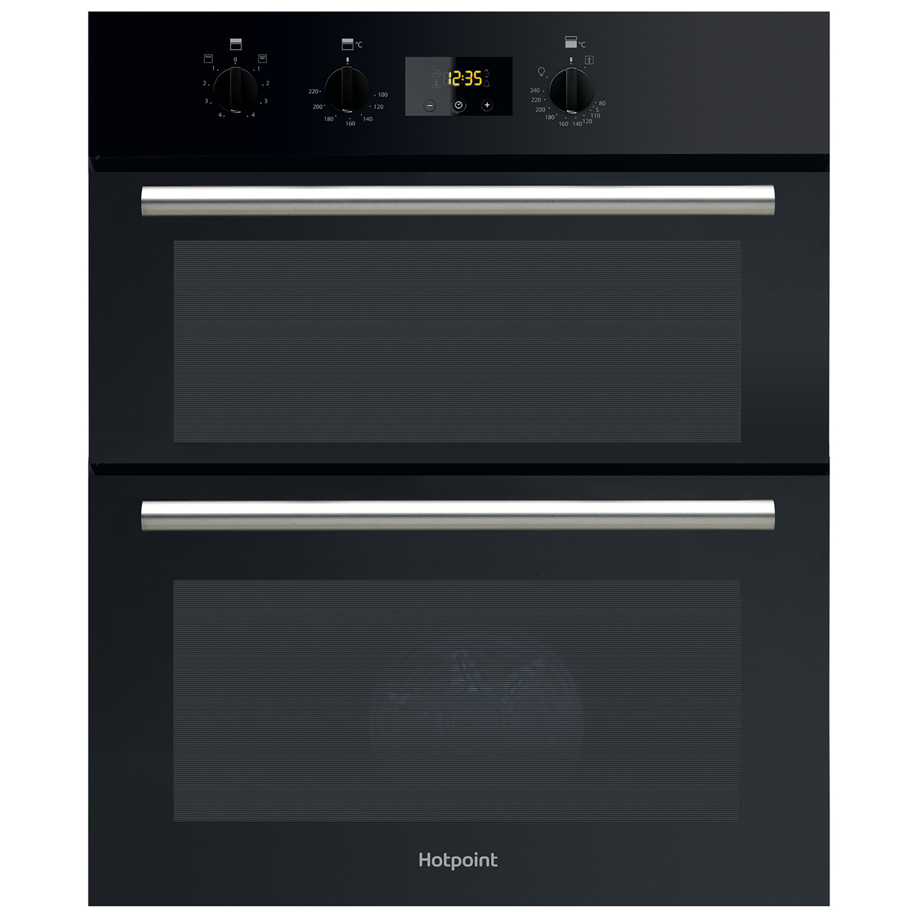 Image of Hotpoint DU2540BL 60cm Built Under Double Electric Fan Oven in Black