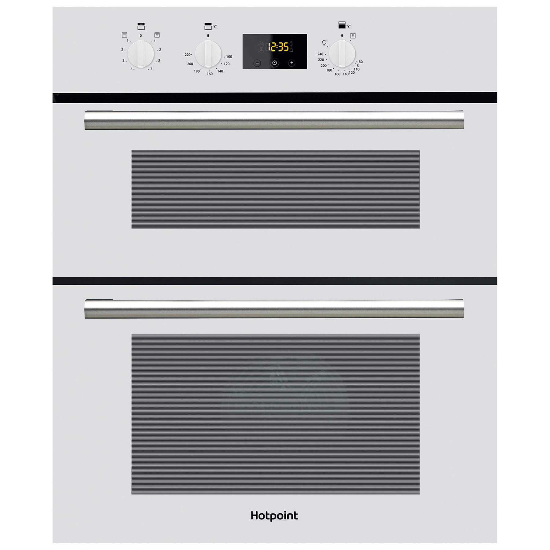 Image of Hotpoint DU2540WH 60cm Built Under Double Electric Fan Oven in White