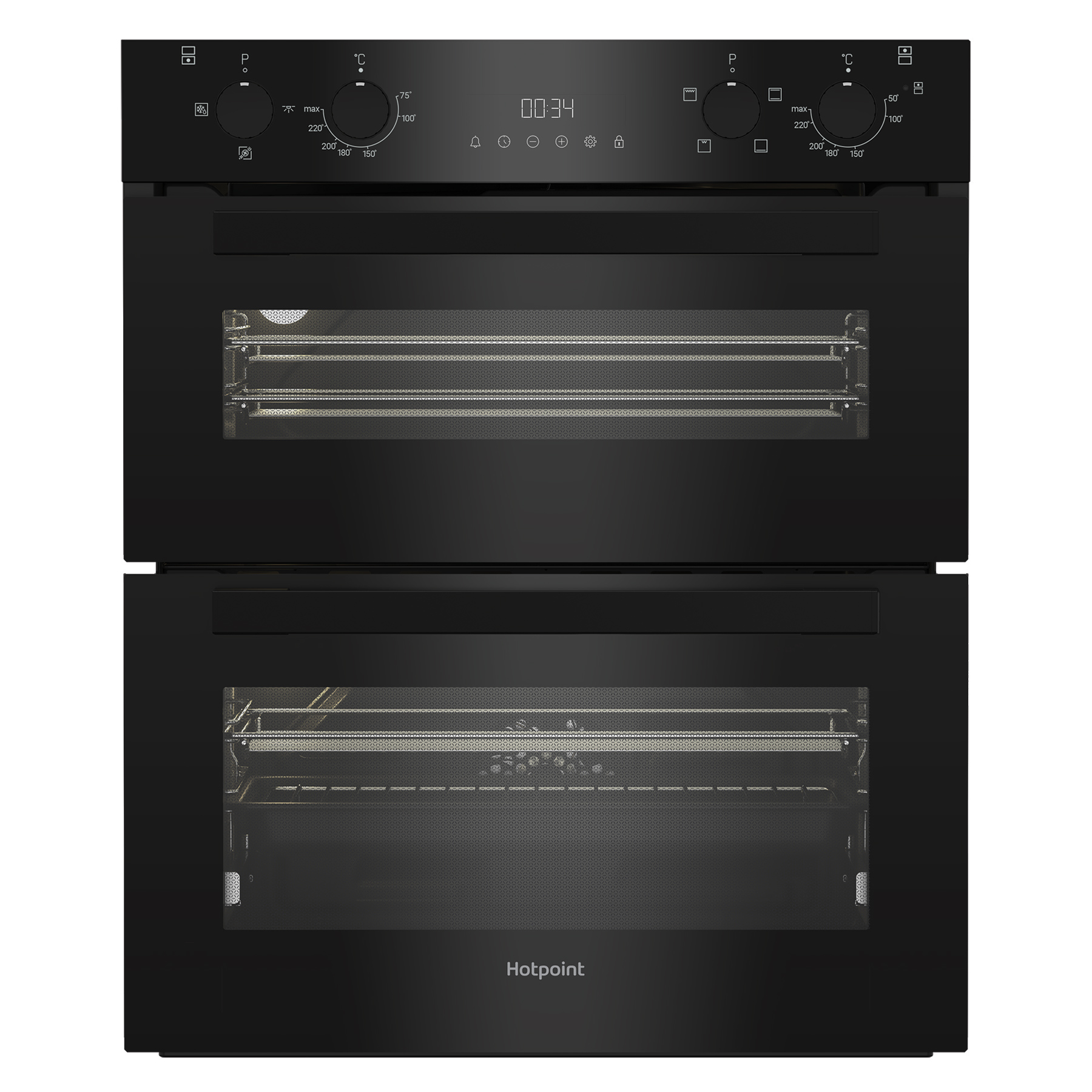 Hotpoint DUH12G1B Built Under Electric Double Oven in Black 48 38L