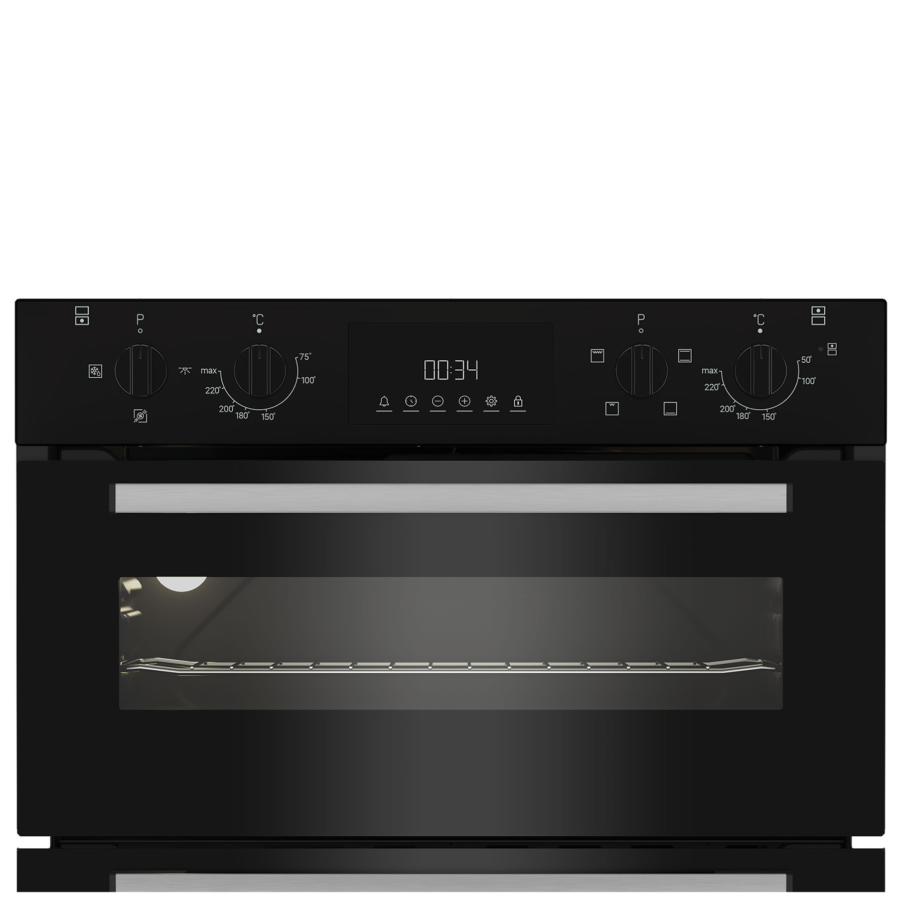 Indesit DUI10DB Built Under Electric Double Oven in Black Easy Clean E, photo 4
