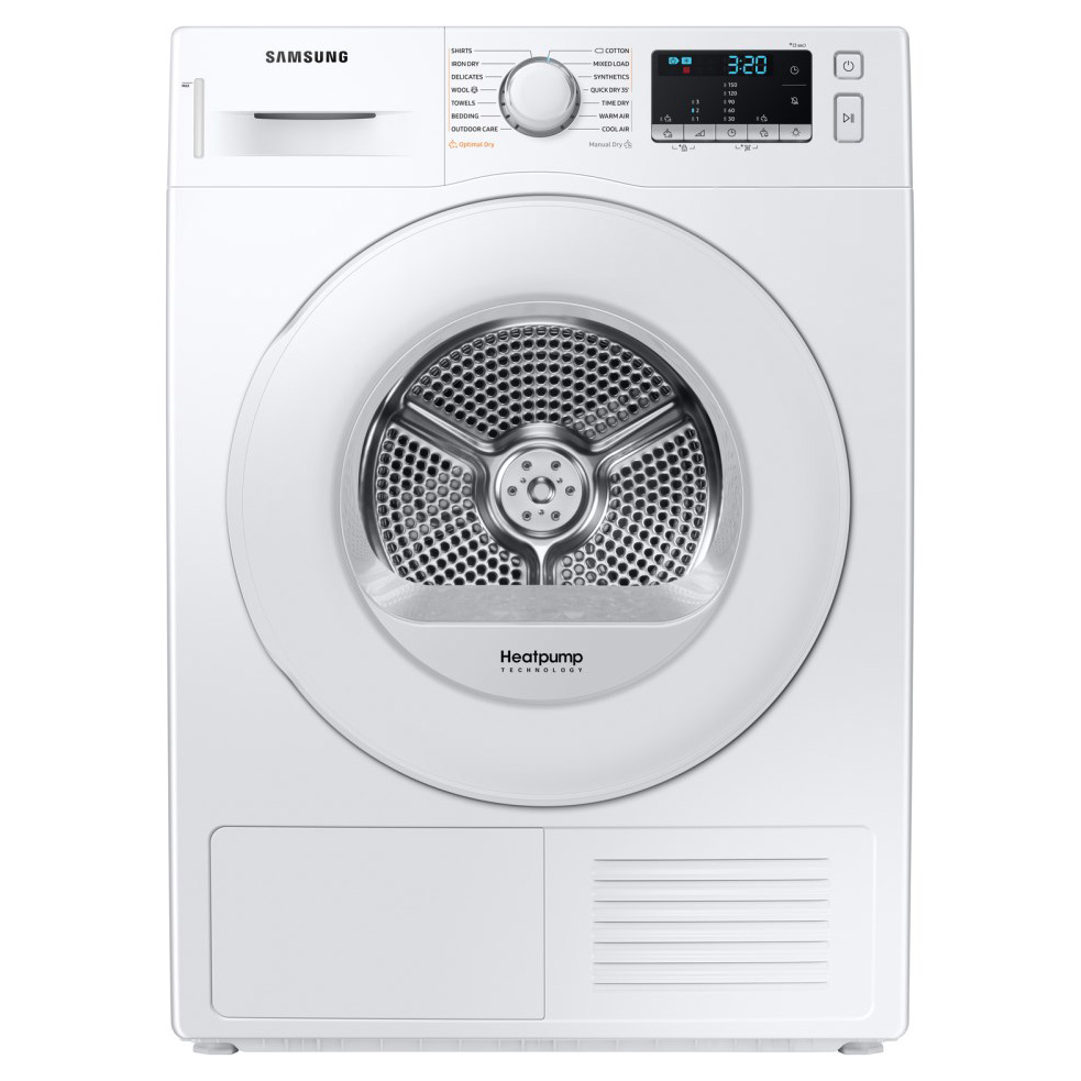 Image of Samsung DV80TA020TE 8kg Heat Pump Condenser Dryer in White A Rated