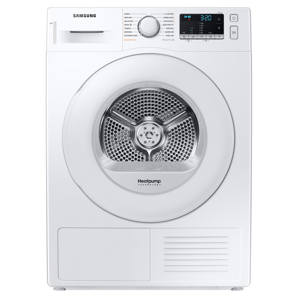 Samsung DV80TA020TE 8kg Heat Pump Condenser Dryer in White A Rated