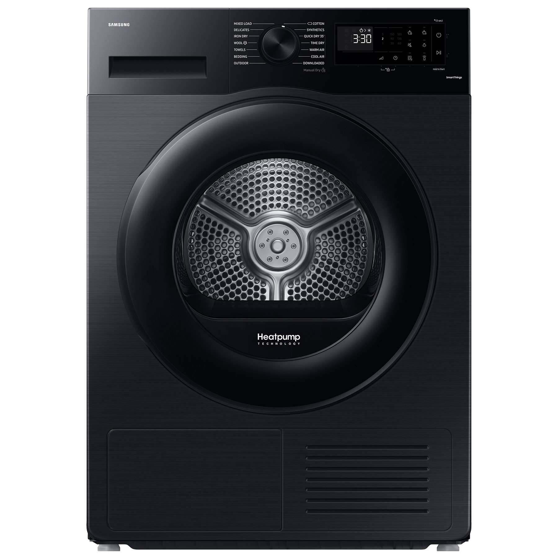 Samsung DV90CGC0A0AB 9kg Heat Pump Condenser Dryer in Black A Rated
