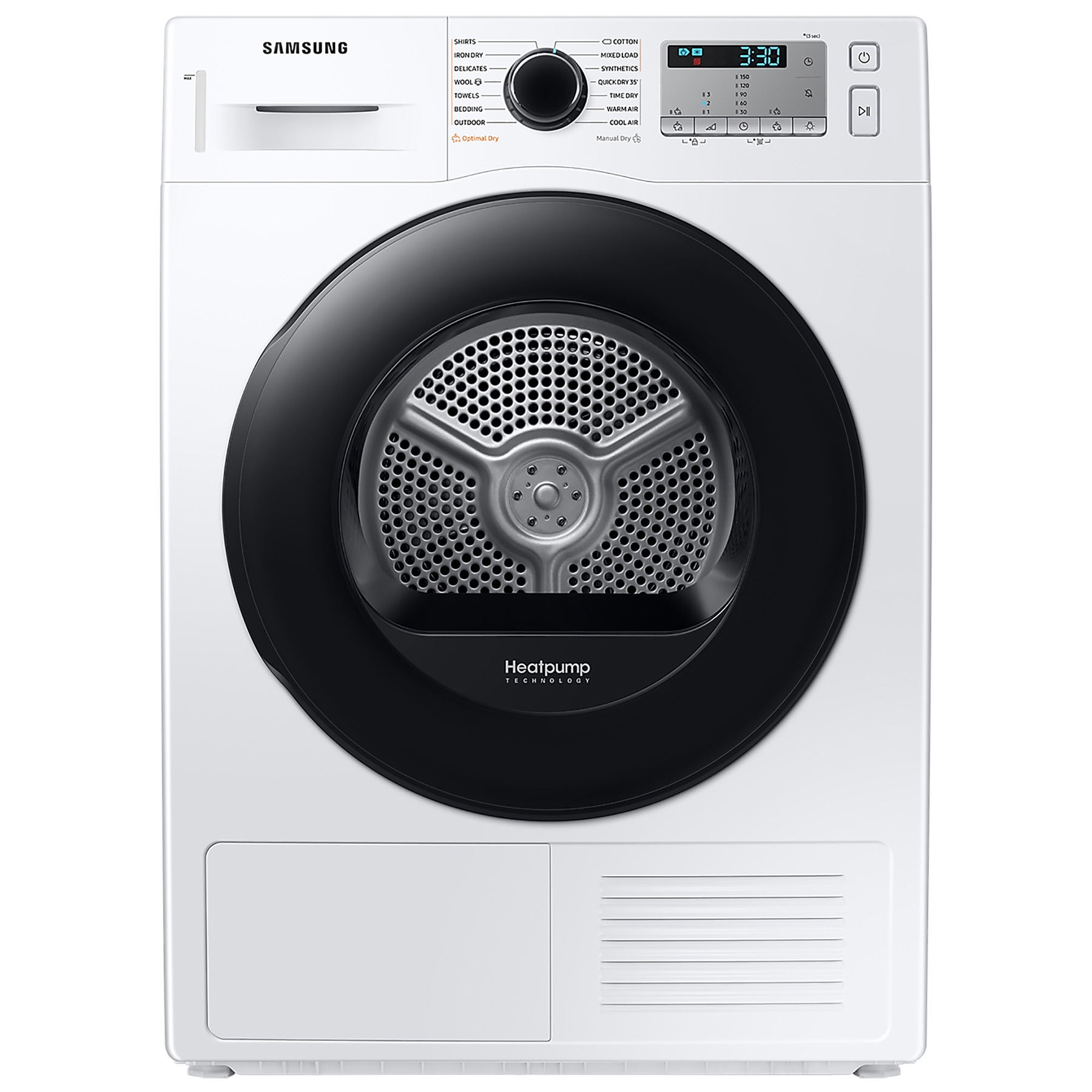 Image of Samsung DV90TA040AH 9kg Heat Pump Condenser Dryer in White A Rated