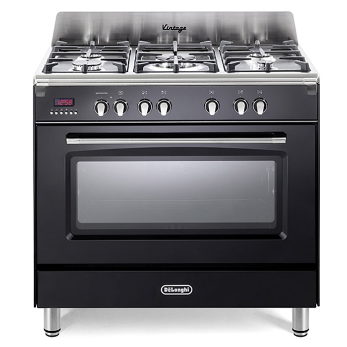 Image of Delonghi DVRS916DFBL 90cm Vintage Single Cavity D Fuel Range Cooker Bl