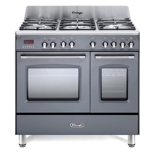 Image of Delonghi DVTR906DFSLA 90cm Vintage Twin Cavity Dual Fuel Range Cooker