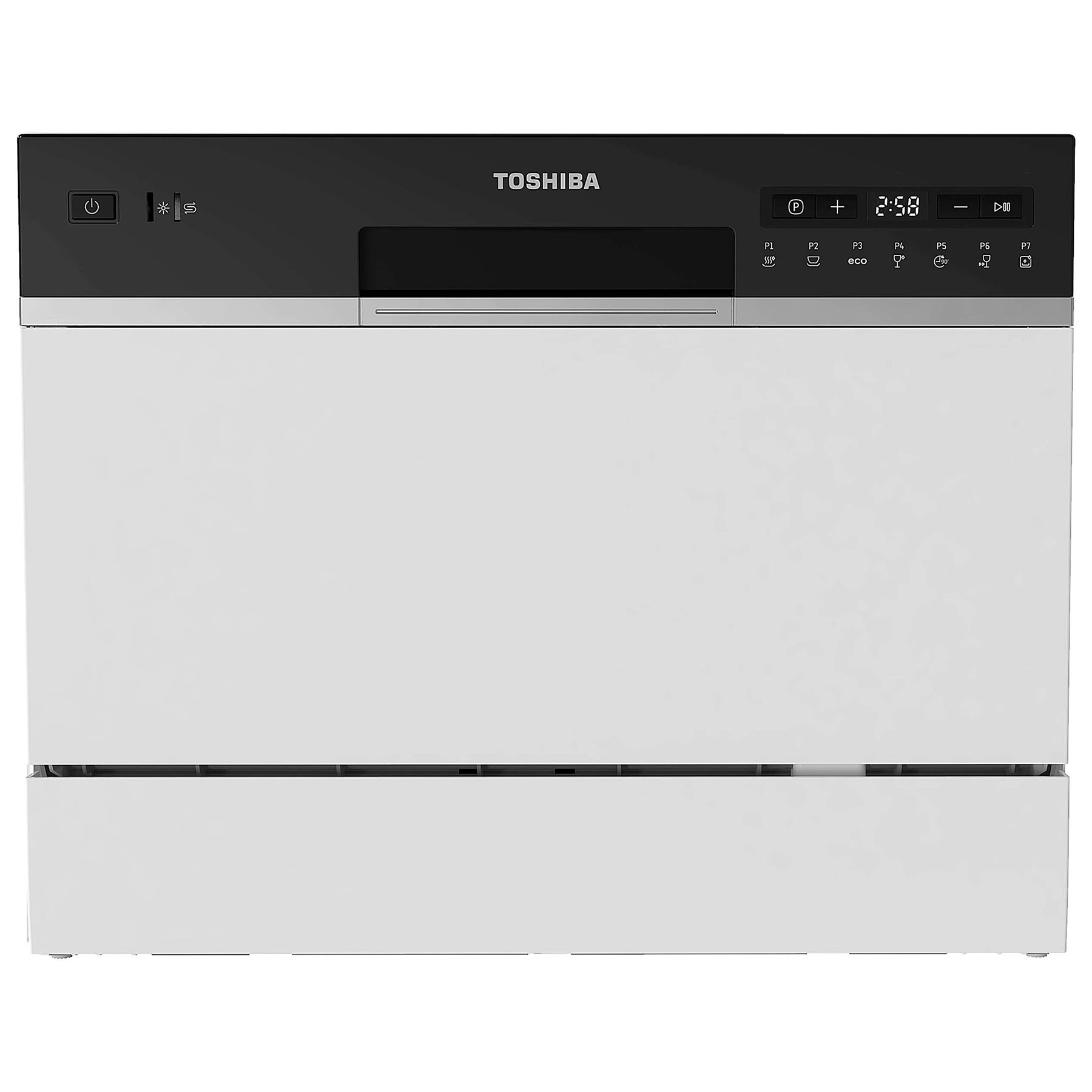 Toshiba DW 06T2W Table Top Dishwasher in White 6 Place Settings F Rate