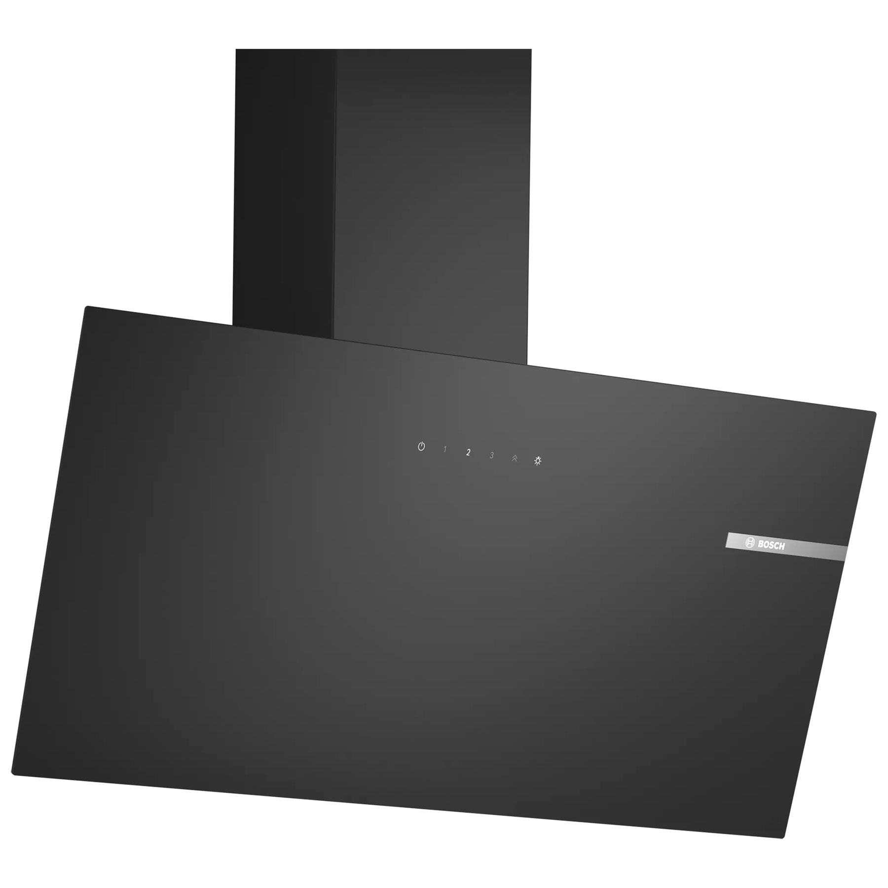 Image of Bosch DWK85DK60B Series 2 80cm Angled Chimney Hood in Black Glass